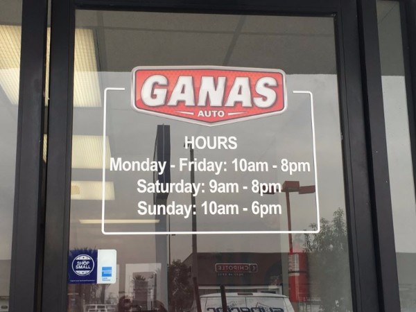 Vinyl door graphics for auto dealerships in Los Angeles County CA