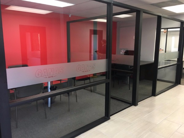 Frosted window graphics for offices in Los Angeles and Orange County CA