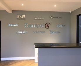 Lobby Logo signs for showrooms in Costa Mesa CA