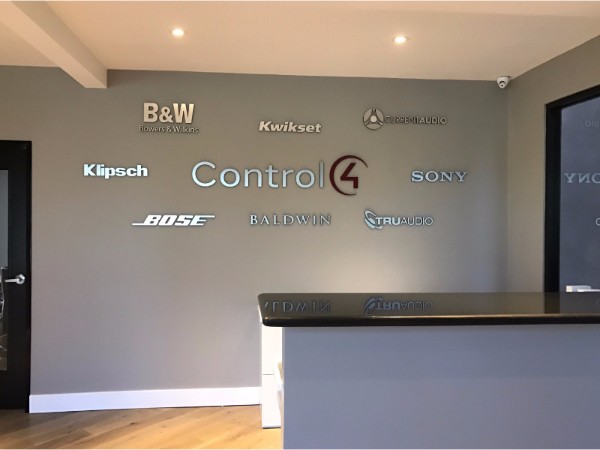 Lobby Logo signs for showrooms in Costa Mesa CA