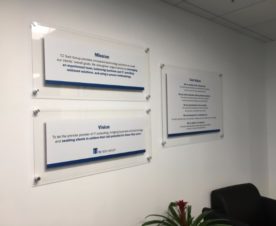 Corporate Mission Statement Wall Signs Los Angeles County