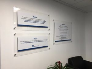 Corporate Mission Statement Wall Signs Los Angeles County