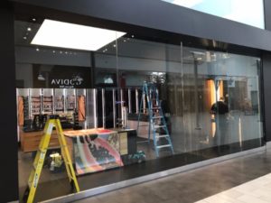 Storefront window graphics for mall retailers in Orange County CA