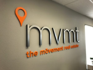 Brushed Metal 3D Logo Lobby Signs Irvine CA