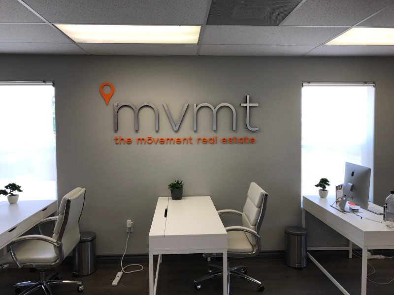 Brushed Metal Lobby Logo Signs Orange County CA