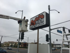 New Pylon Sign Facing Anaheim CA