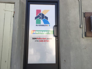 Perforated Vinyl Door Graphics Fullerton CA