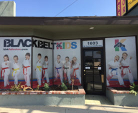 Perforated Vinyl Window Graphics | Fullerton CA | Martial Arts Studio