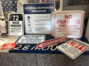 Property Management HOA signs Los Angeles and Orange County