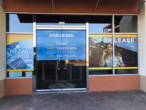 For Lease Window Graphics | Garden Grove CA