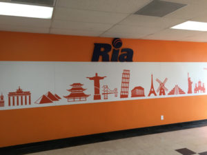Lobby signs for new businesses in Orange County