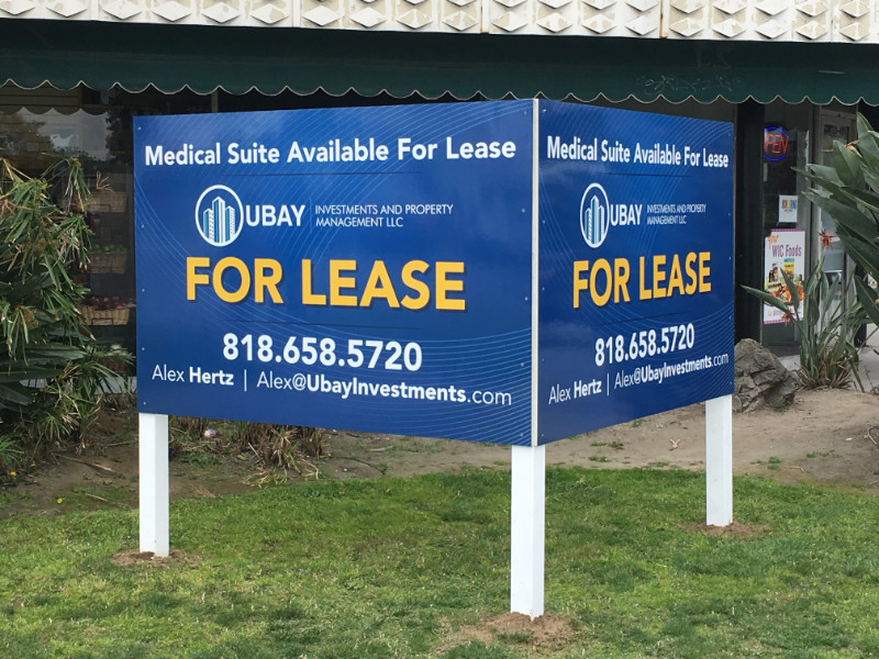 V-Shaped Property Management Signs Orange County