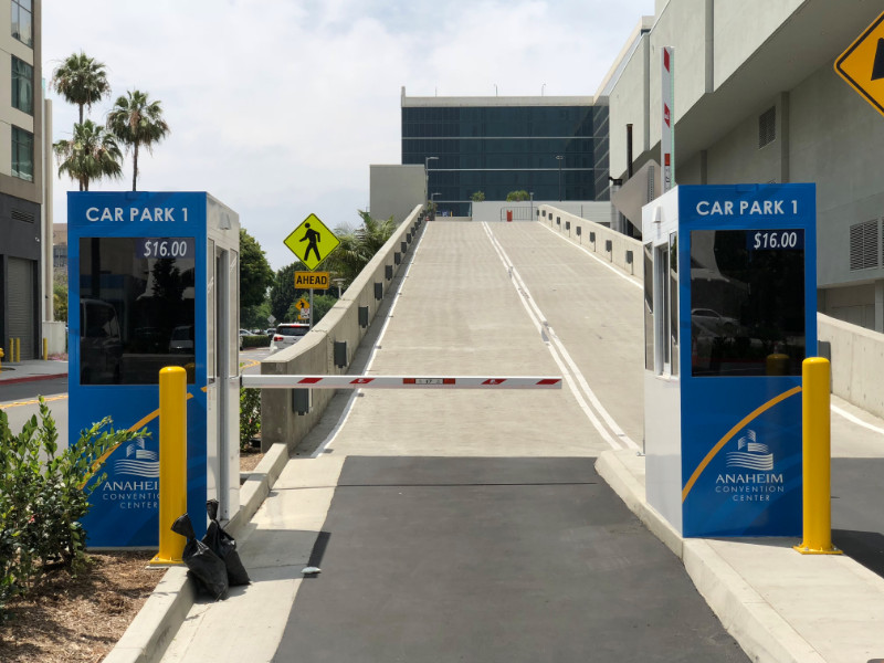 Vinyl Graphics for Parking Lot Pay Booths Anaheim CA