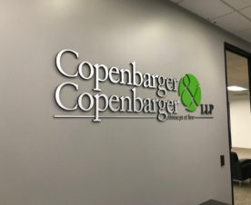 Brushed Metal Lobby Logo Signs Newport Beach CA