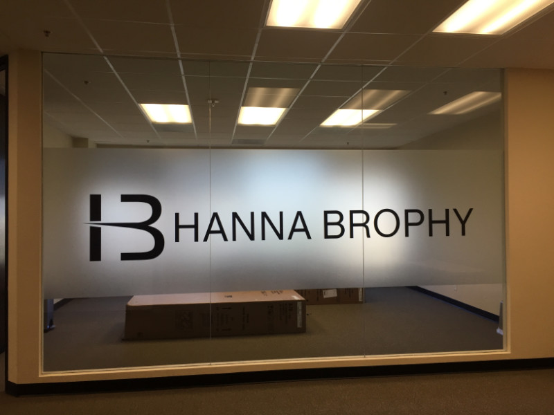 Etched and Frosted Window Graphics and Treatments Orange County CA