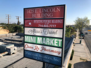 Tenant Panels for Pylon Signs Anaheim CA