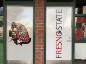 See-through window graphics for schools in Whittier CA