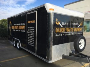 Custom trailer graphics for school bands in San Pedro CA