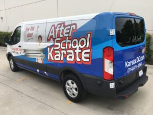 Van Graphics for Karate Schools in Fullerton CA