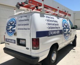 Vinyl decals and lettering for commercial vans in Garden Grove CA