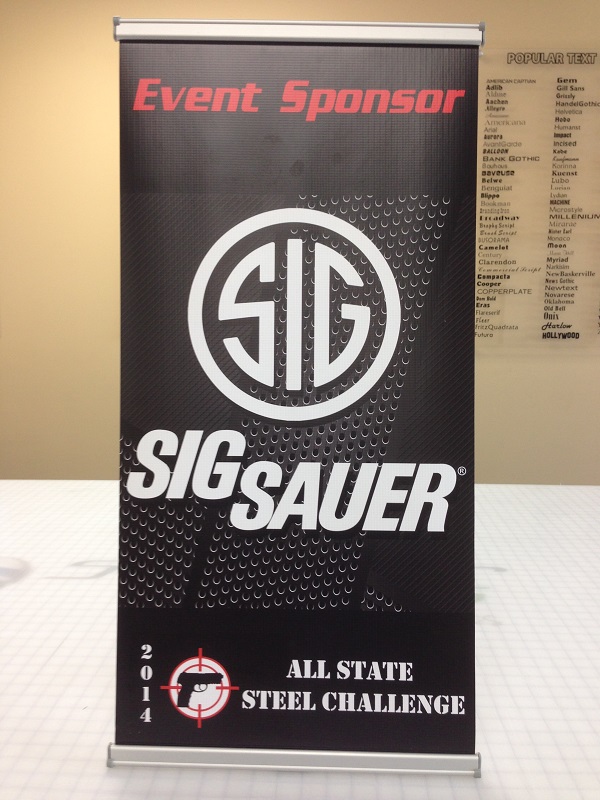 table top banner stand