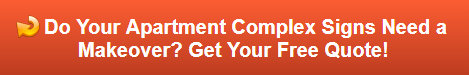 Free quote on apartment complex signage