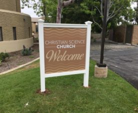 church welcome sign