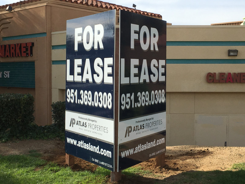 v shaped for lease sign