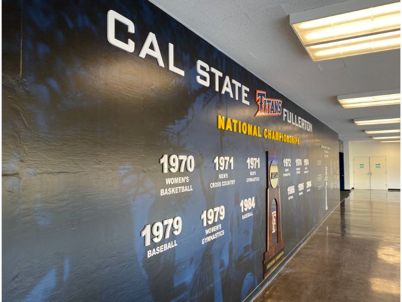 3D Wall Lettering on Wall Mural in Fullerton CA