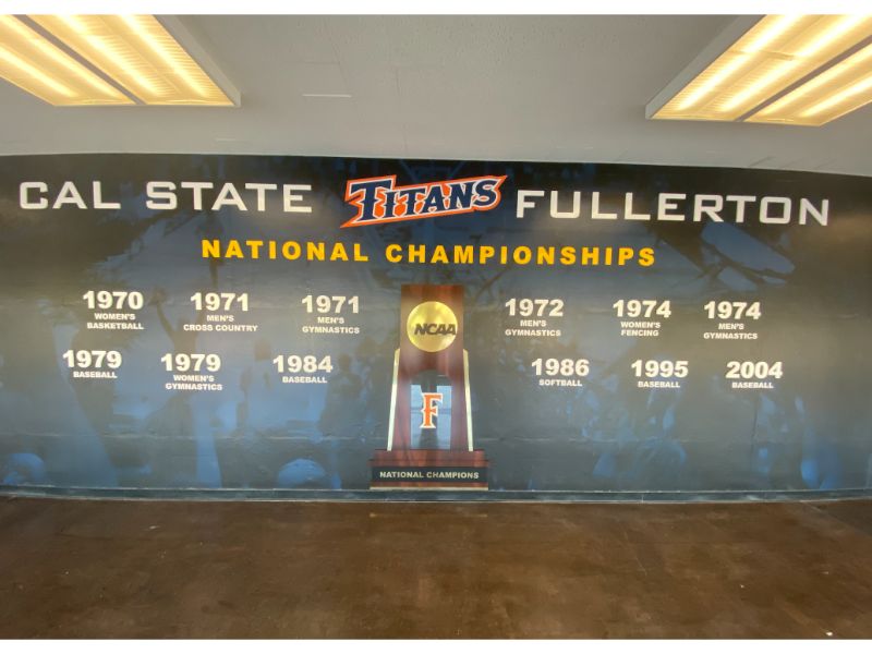 Athletics Wall Murals for Schools in Orange County CA
