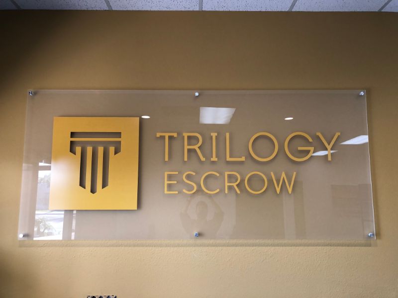 Acrylic Panel Lobby Signs in Yorba Linda CA