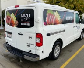 Custom designed van graphics in Tustin CA