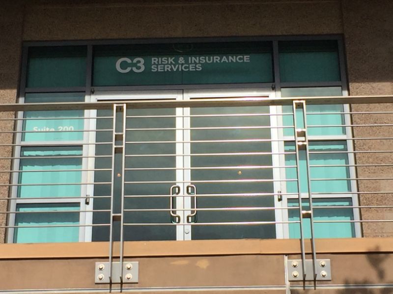White Vinyl Window Lettering in Irvine CA