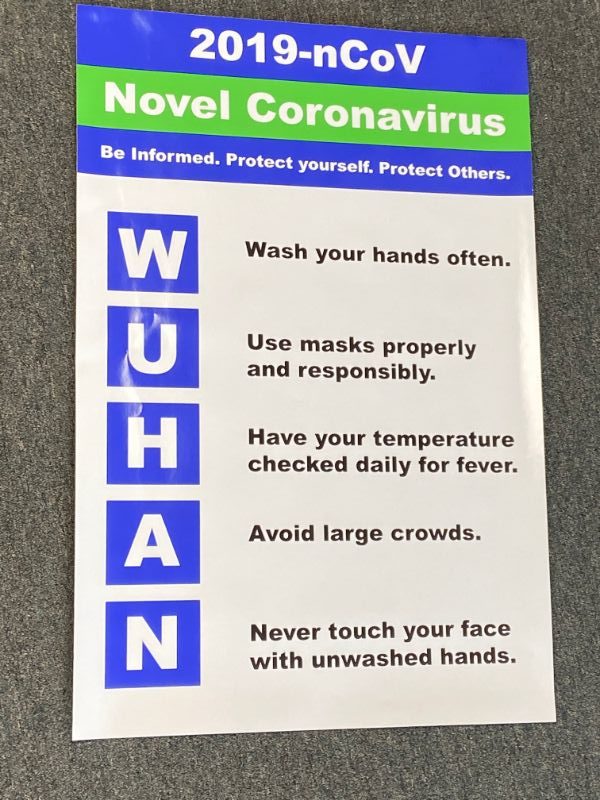 NOVEL COVID 19 Signs in Buena Park CA