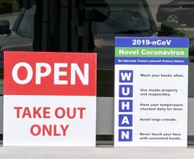 Restaurant Take Out COVID 19 Signs Buena Park CA