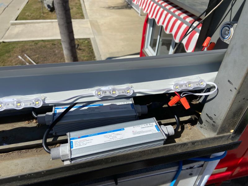 LED Retrofitting a Cabinet Sign in Orange County CA