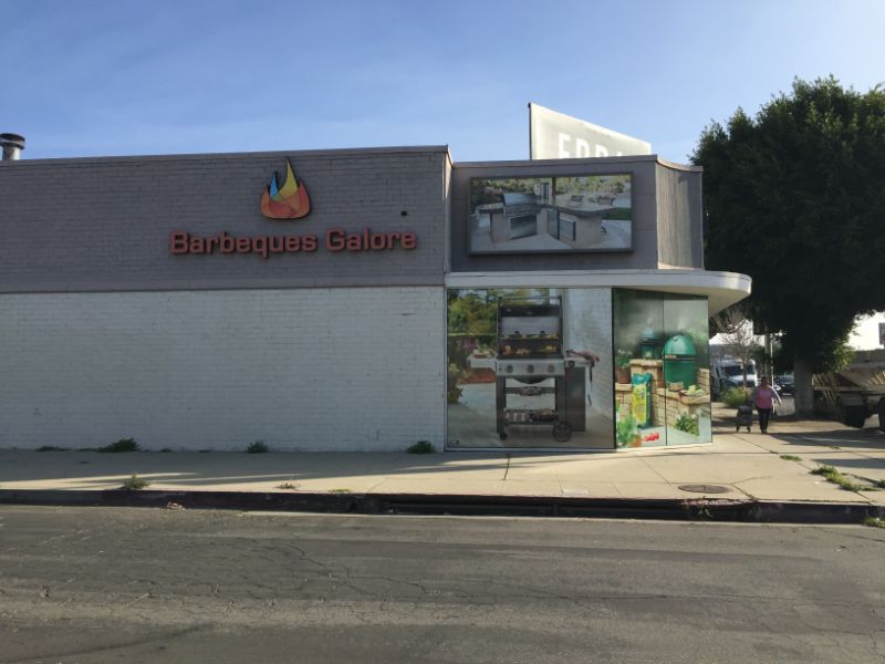Storefront window graphics in L.A.