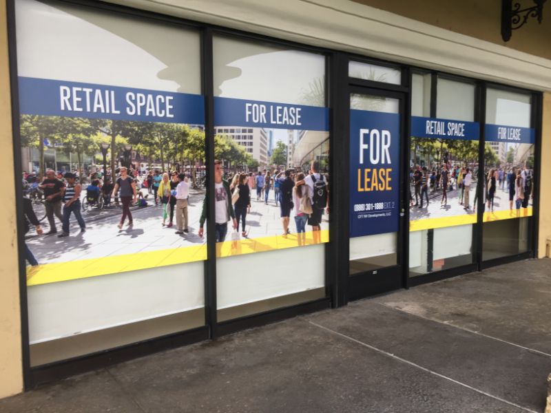Retail Space For Lease Window Graphics in Hacienda Heights CA