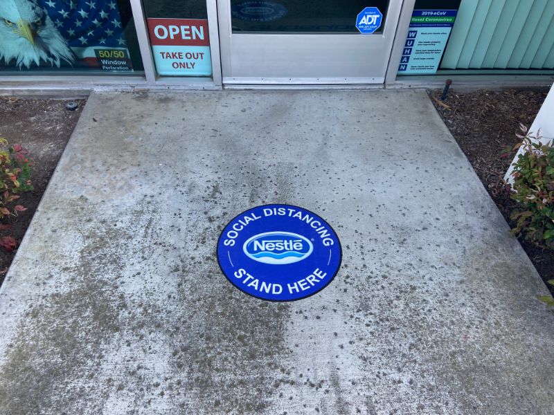 Custom Floor Graphics for Social Distancing in Orange County CA