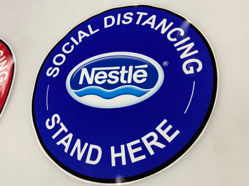 Social Distancing Floor Decals in Orange County CA