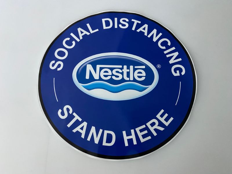 Social Distancing Floor Decals in Orange County CA