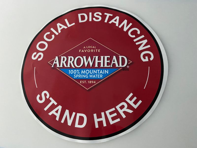 Social Distancing Floor graphics in Buena Park CA