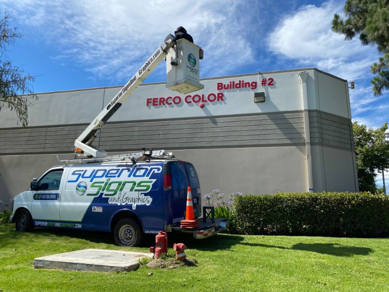 Building Sign Installation in Chino CA