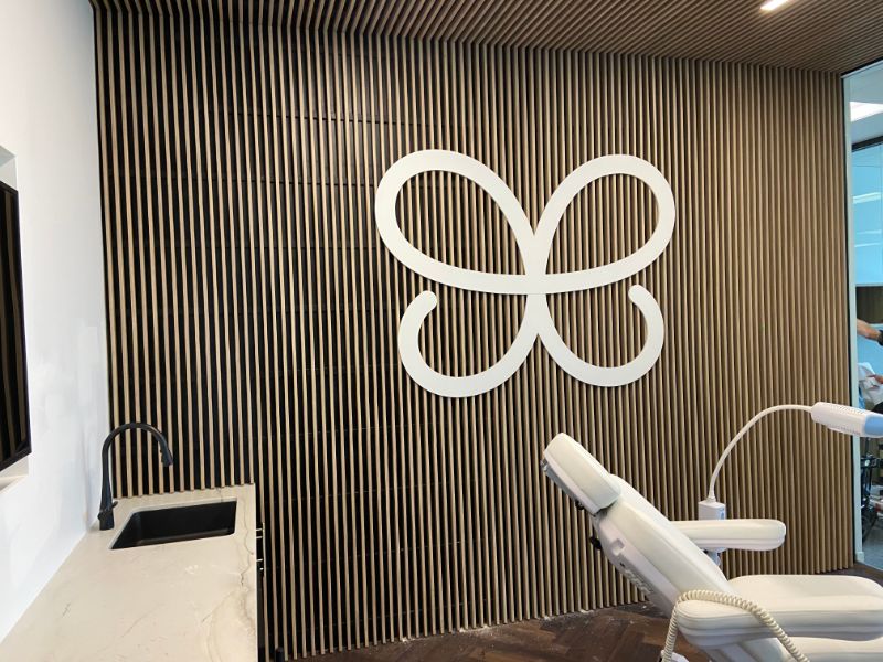 custom acrylic wall logo in Orange County CA