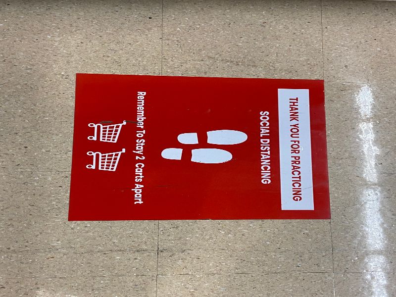 grocery store floor decals