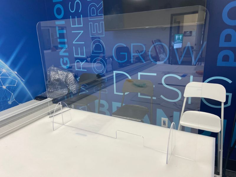 Clear Acrylic Sneeze Guards in Orange County CA