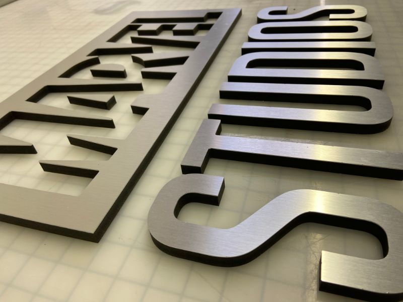 Brushed Metal Logo Signs in Irvine CA