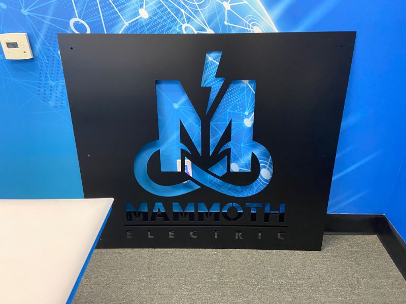 Reverse Cut Metal Logo Lobby Signs in Anaheim CA
