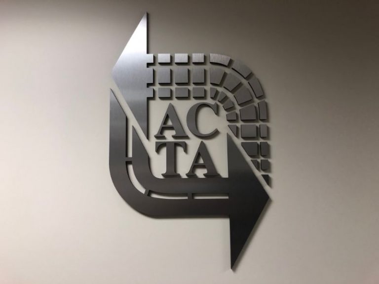 Brushed Metal Wall Logos in Long Beach CA