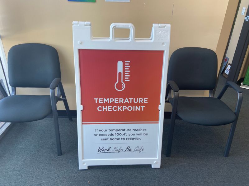 COVID-19 Temperature Check Signs for Schools in Orange County CA
